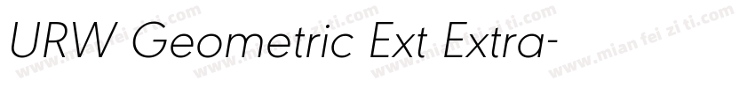 URW Geometric Ext Extra字体转换
